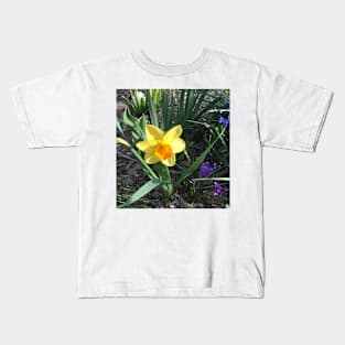 Daffodil With Other Spring Bulbs Kids T-Shirt